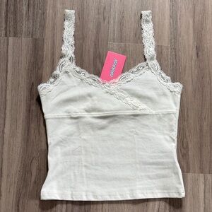 Edikted Amilia lace trim tank top